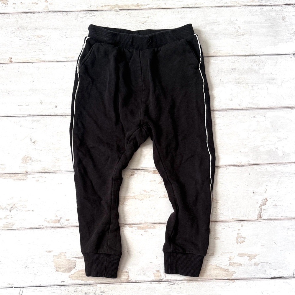 H&M Kids 2-3 Years Boys Black Harem Drop Crotch Sweatpants Sweats Pants 2T 3T